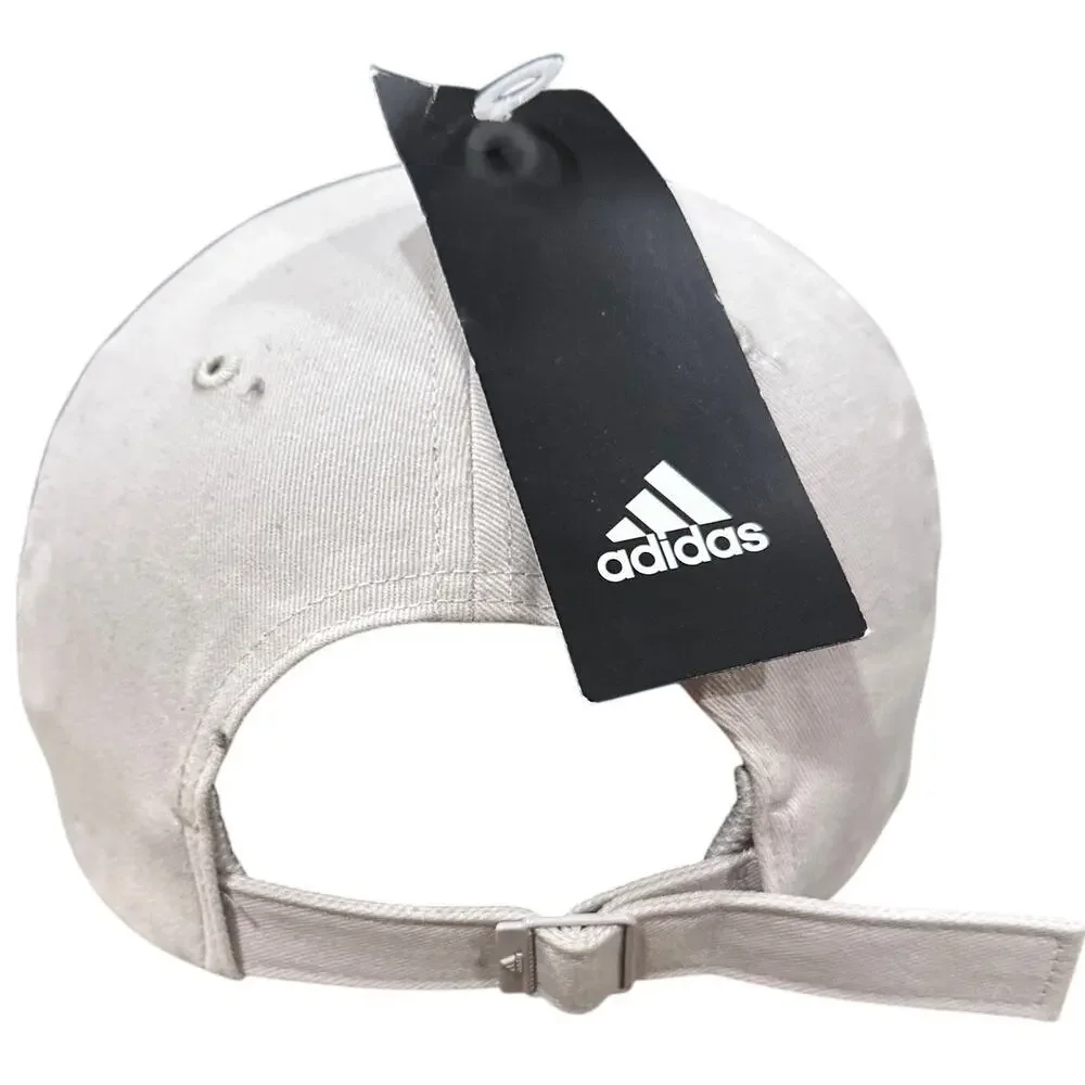 Adidas Baseball Cap Men OSFM Beige Adjustable Strapback Minimalist Aesthetic